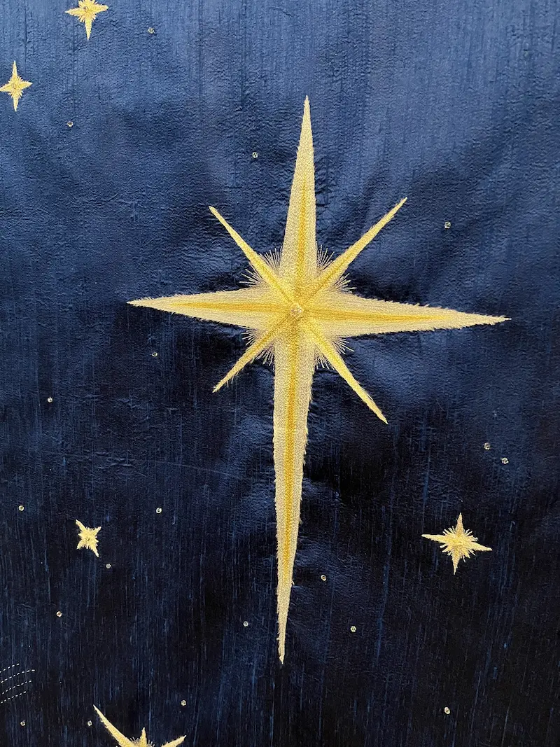 The star detail in memory of a treasured individual at St. Paul's in Dedham