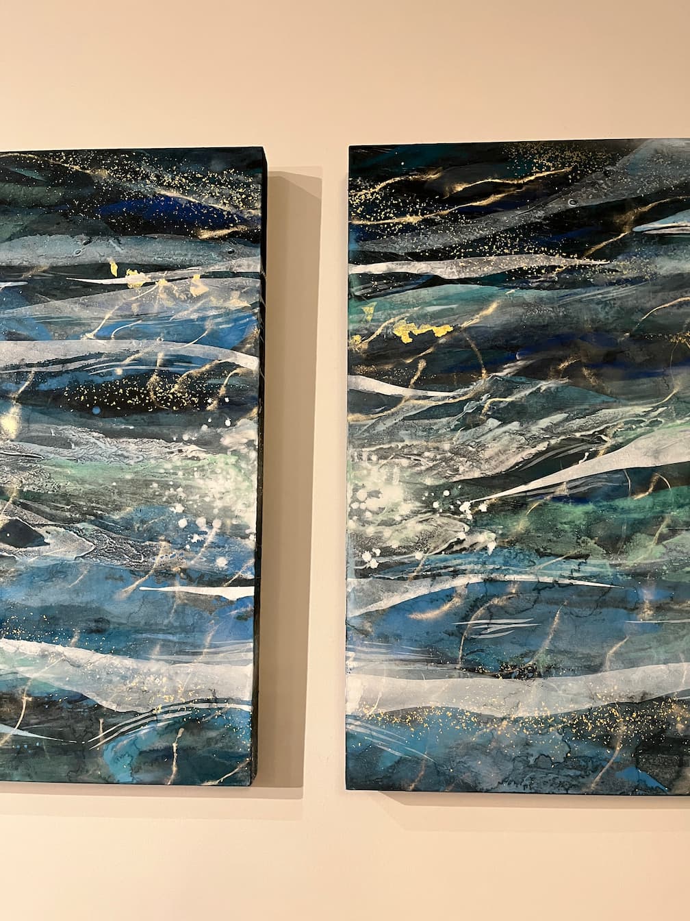 detail of the wall art inside the church that inspired the wave idea