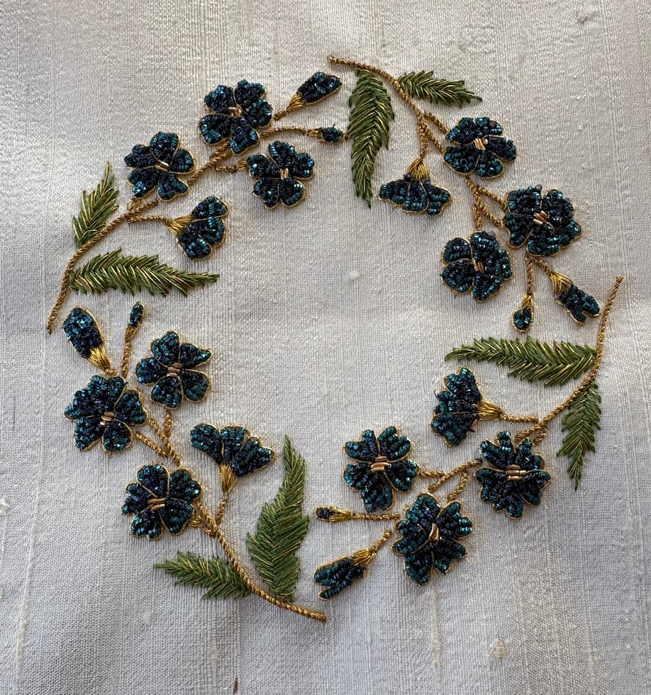 goldwork-embroidery-flower-wreath