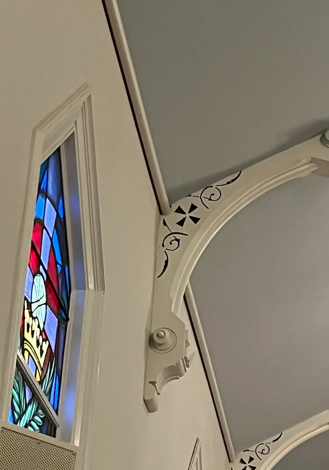 architectural wave detail inside St. Christopher's church