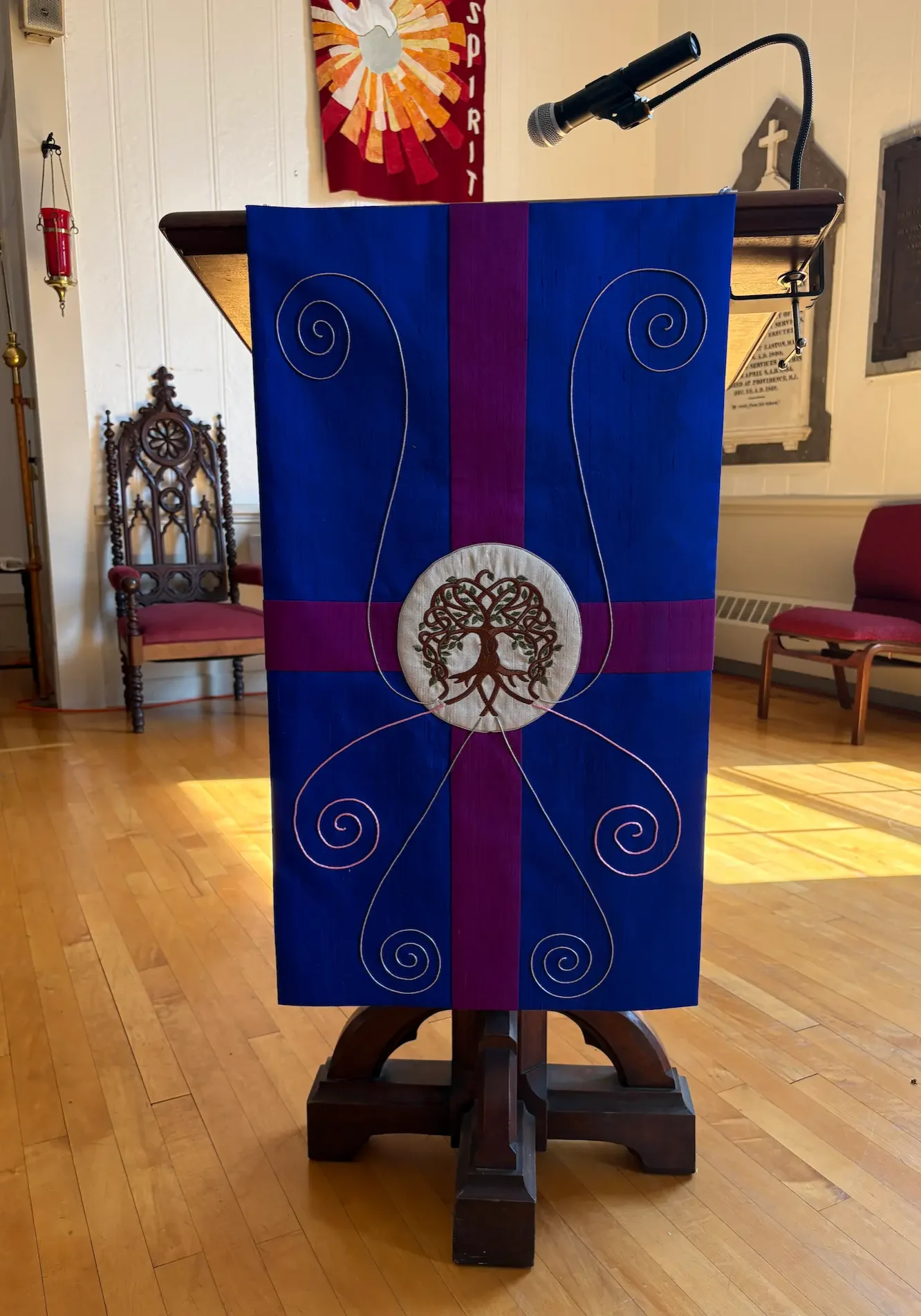 Handmade lectern fall for Church of the Holy Spirit